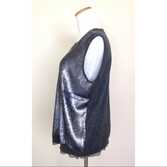 Jones New York XL Gray Sequin Sweater Tank - Picture 8 of 8